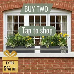 IDEALIST Lite Window Box Light Concrete Planter