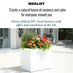 IDEALIST Lite Contemporary Light Concrete Trough Planter