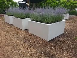 PURE Low Cube Outdoor Fiberglass Planter