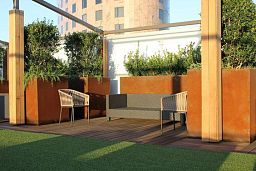Andes High Cube Corten Steel Outdoor Planter