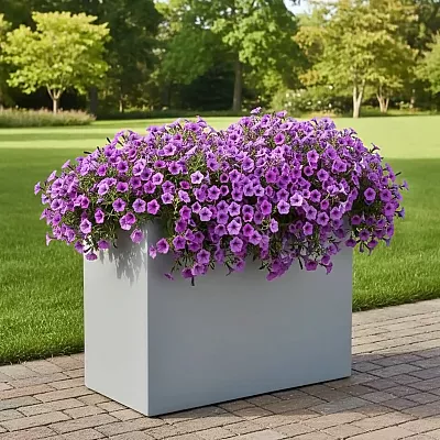 IDEALIST Lite Contemporary Light Concrete Trough Planter