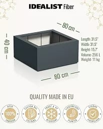 PURE Low Cube Outdoor Fibreglass Planter