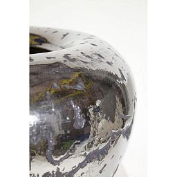 Luxury Ancient Chrome Bowl Polystone Indoor Planter