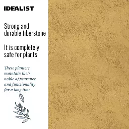 IDEALIST Lite Tall Square Metallic Indoor Planter