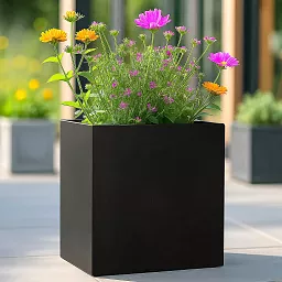 IDEALIST Lite Square Box Contemporary Light Concrete Planter