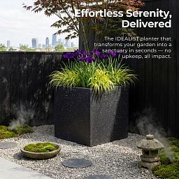 IDEALIST Lite Square Box Contemporary Marble Light Concrete Planter