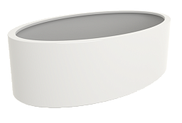 Polyester Ellipse Glossy Outdoor Fiberglass Round Planter