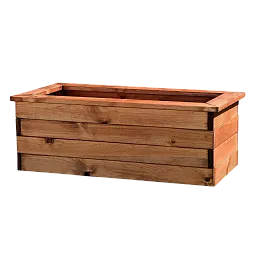 Rustic Scandinavian Redwood Trough Outdoor Planter Made in UK by HORTICO
