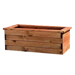 Rustic Scandinavian Redwood Trough Outdoor Planter Made in UK by HORTICO