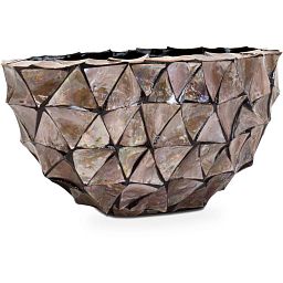 SHELL Oval Polystone Planter