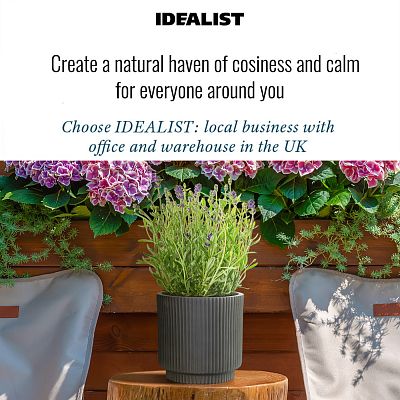IDEALIST Lite Vertical Ribbed Cylinder Outdoor Planter