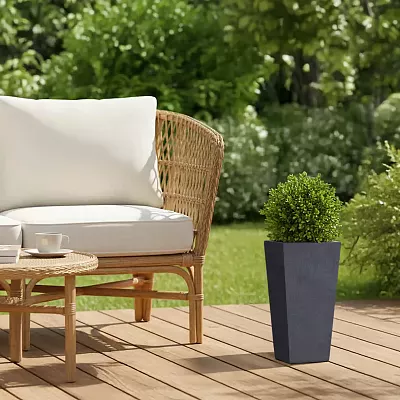 IDEALIST Lite Tall Tapered Contemporary Light Concrete Planter