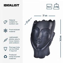 IDEALIST Lite Oval Face Outdoor Plant Pot