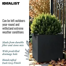 IDEALIST Lite Square Box Contemporary Light Concrete Planter