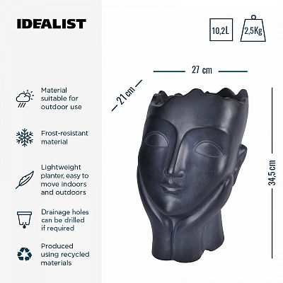 IDEALIST Lite Oval Face Outdoor Plant Pot