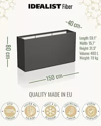 AXIS Trough Outdoor Fiberglass Planter