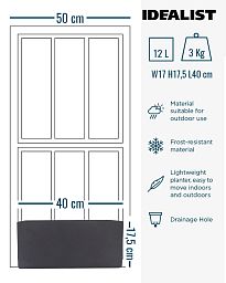 IDEALIST Lite Window Box Light Concrete Planter