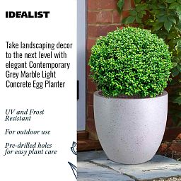 IDEALIST Lite Contemporary Light Concrete Egg Planter