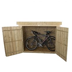 Installed Outdoor Pressure Treated Wooden Overlap Pent Outdoor Store by Forest Garden