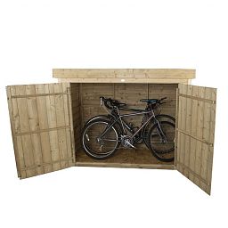 Installed Outdoor Pressure Treated Wooden Overlap Pent Outdoor Store by Forest Garden