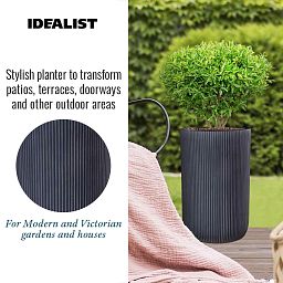 IDEALIST Lite Ribbed Cylinder Outdoor Planter