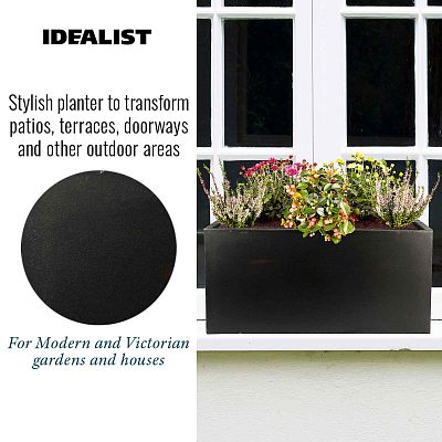 IDEALIST Lite Contemporary Light Concrete Trough Planter