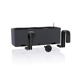LECHUZA CUBE Color Triple Trough Poly Resin Self-watering Planter