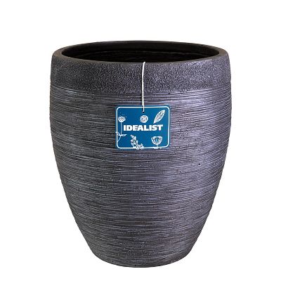 IDEALIST Lite Ribbed Light Concrete Vase Planter