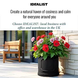 IDEALIST Chelsea Light Concrete Cylinder Garden Planter