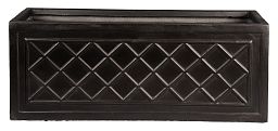 IDEALIST Lite Window Box Faux Lead Lattice Grey Light Stone Planter