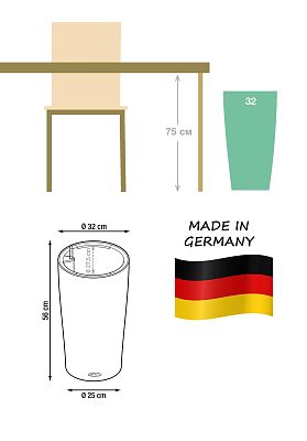 Chrysalidocarpus in LECHUZA CILINDRO Self-watering Planter, Total Height 150 cm