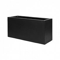 Raised Fiberstone Trough Large Black H50 L100 W40 cm Planter by Ideali...