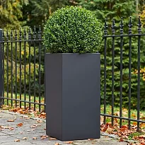 IDEALIST Lite Contemporary Faux Lead Dark Grey Light Concrete Garden T...