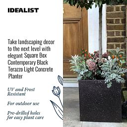 IDEALIST Lite Square Box Contemporary Marble Light Concrete Planter