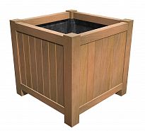 Hardwood Valencia 100 Brown Planter H95 L100 W100 cm, 746L