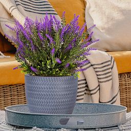 IDEALIST Lite Plaited Style Round Planter Outdoor Plant Pot