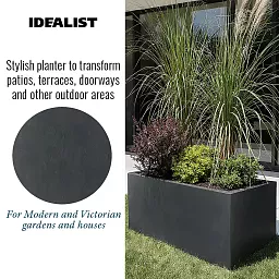 IDEALIST Lite Contemporary Light Concrete Trough Planter