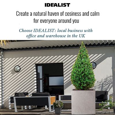 IDEALIST Lite Square Box Contemporary Light Concrete Planter