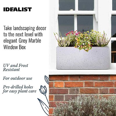 Window Box Light Concrete Planter by Idealist Lite