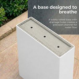 IDEALIST Lite Narrow Contemporary Light Concrete Trough Planter