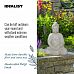 Sitting Buddha Beige Outdoor Statue by Idealist Lite L21.5 W17.5 H30.5 cm