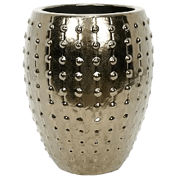 Ceramic Round Tall Bump Glossy Planter Pot In/Out