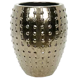 Ceramic Round Tall Bump Glossy Planter Pot In/Out