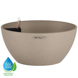 LECHUZA CUBETO COLOR Round Stone Look Poly Resin Self-watering Planter