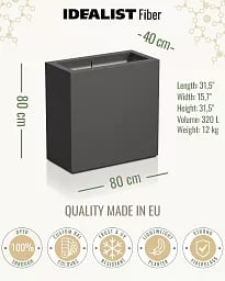 AXIS Trough Outdoor Fiberglass Planter