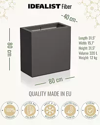 AXIS Trough Outdoor Fiberglass Planter