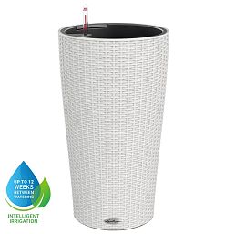 LECHUZA CILINDRO Cottage Round Tall Poly Resin Self-watering Planter