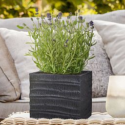 IDEALIST Lite Straw Ribbed Square Outdoor Planter