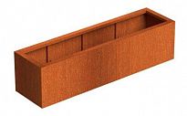 Andes Outdoor Corten Steel Trough Rusty Planter W40 H40 L150 cm, 240L