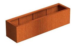 Andes Outdoor Corten Steel Trough Planter